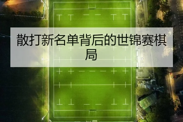 散打新名单背后的世锦赛棋局